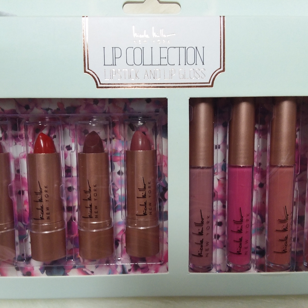 4pcs Nicole Miller Lipticks & 4pcs Lip Gloss